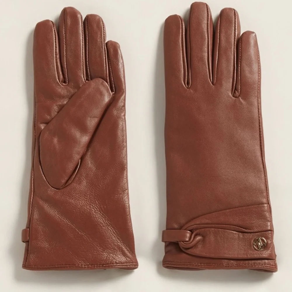 Adrienne Vittadini Leather Gloves